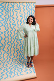 Emily Green x Kholo - Phoebe Tier Dress in Pastel Lime