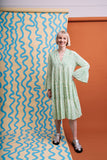 Emily Green x Kholo - Phoebe Tier Dress in Pastel Lime