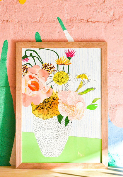 Floral Bunch Collage 1 Giclee Print