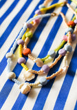 Splits - Glass and Clay Necklace in Champagne, Lilac and Dandelion