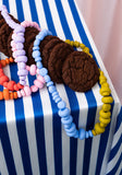 Splits Beaded Necklace - Hyacinth and Mustard
