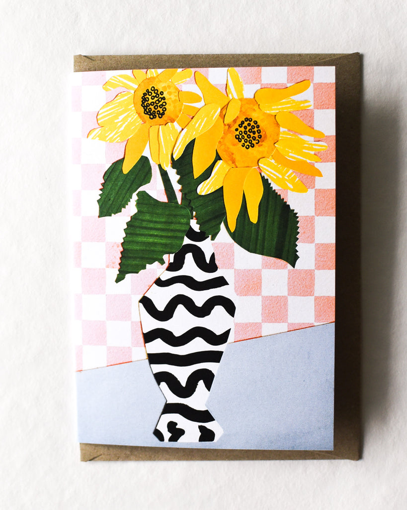 Sunflower Collage Greeting Card