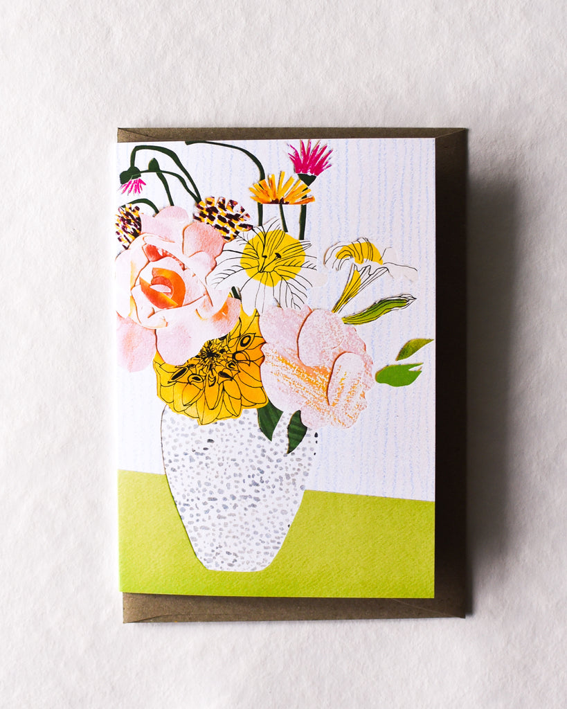 Floral Bunch Collage  - Greeting Card