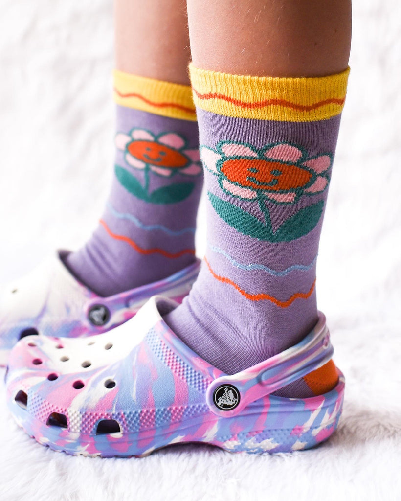 Smiley Blooms Kids Socks