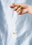Splits Mini Bead Necklace - Caramel, Wasabi and Powder Blue
