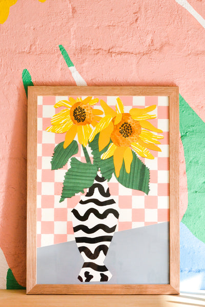 Sunflower Collage Giclee Print